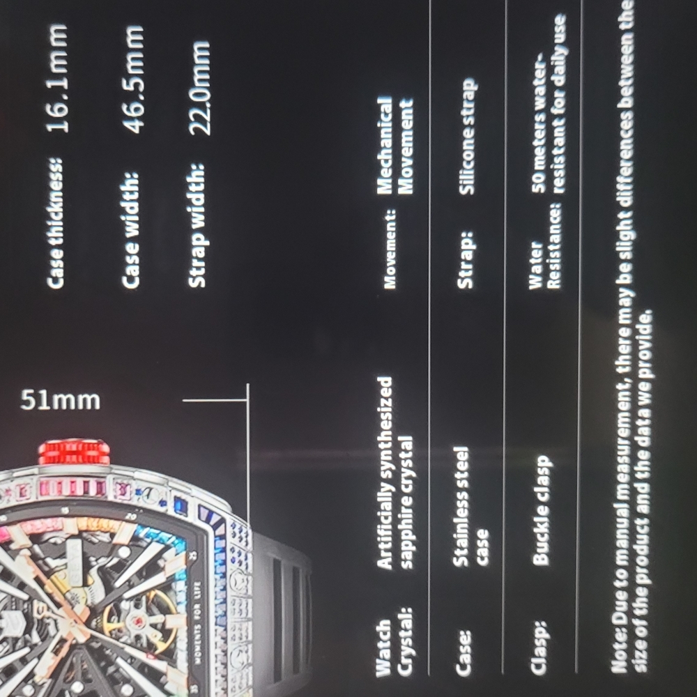 Customizable Wearable Watch - Black and Silver - Picture 3 of 4
